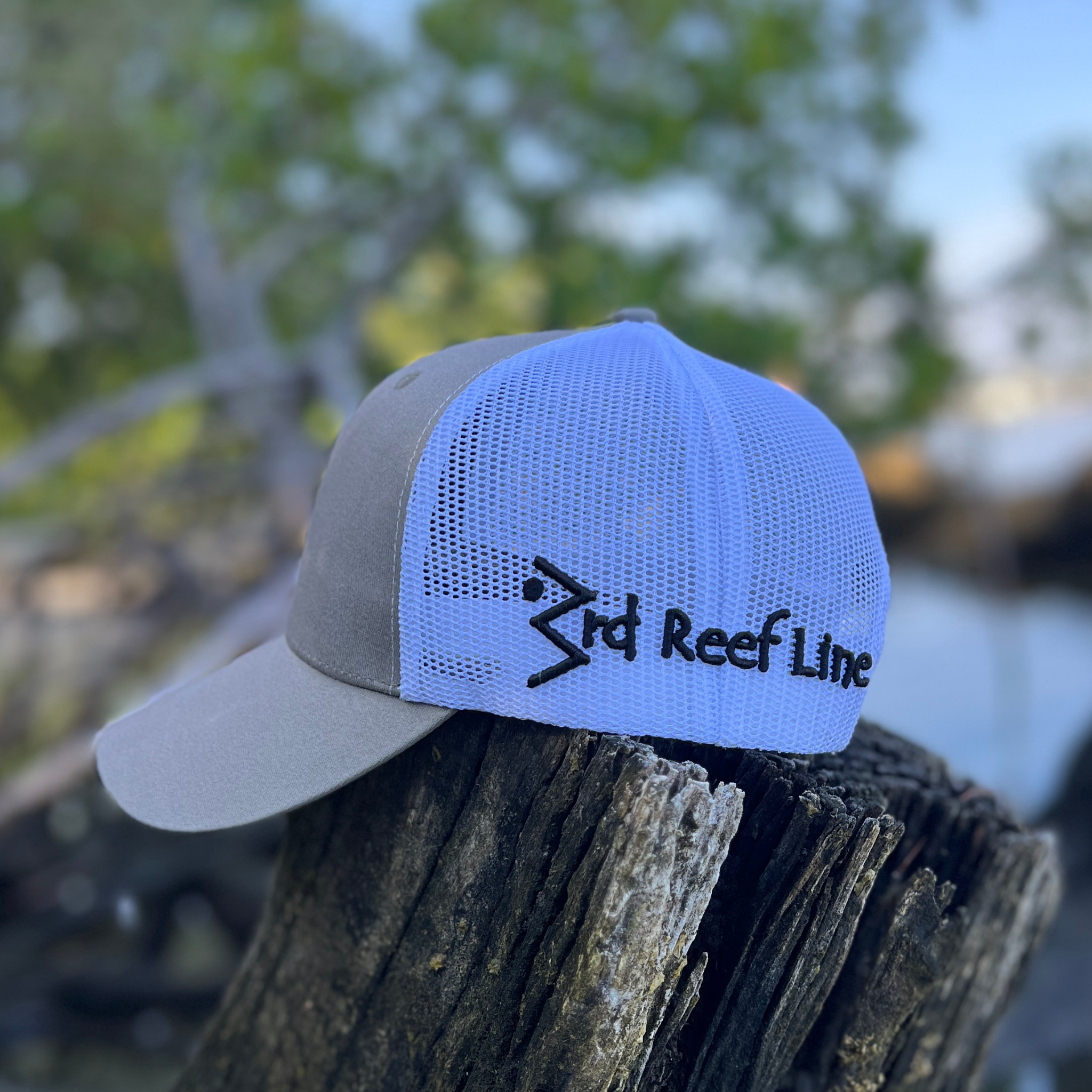 Bahama Diver Trucker Hat with White Mesh – 3rd Reef Line