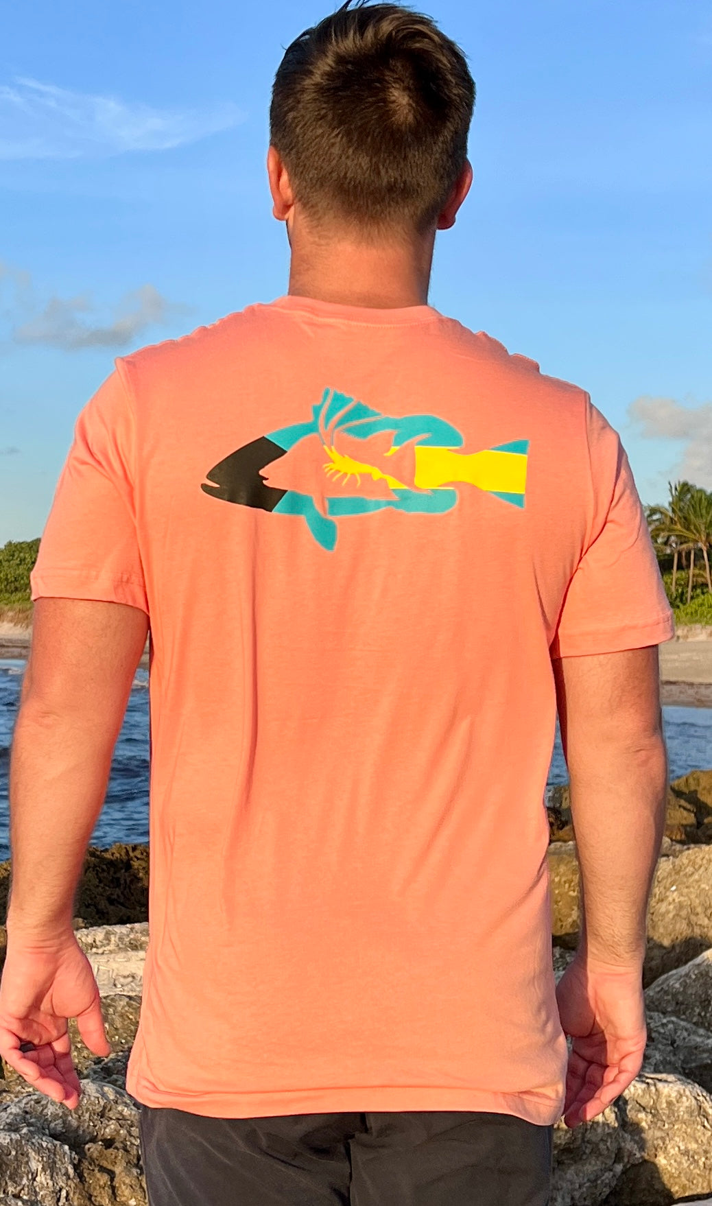 Sunset Cudjoe Cotton with Bahama Diver Design